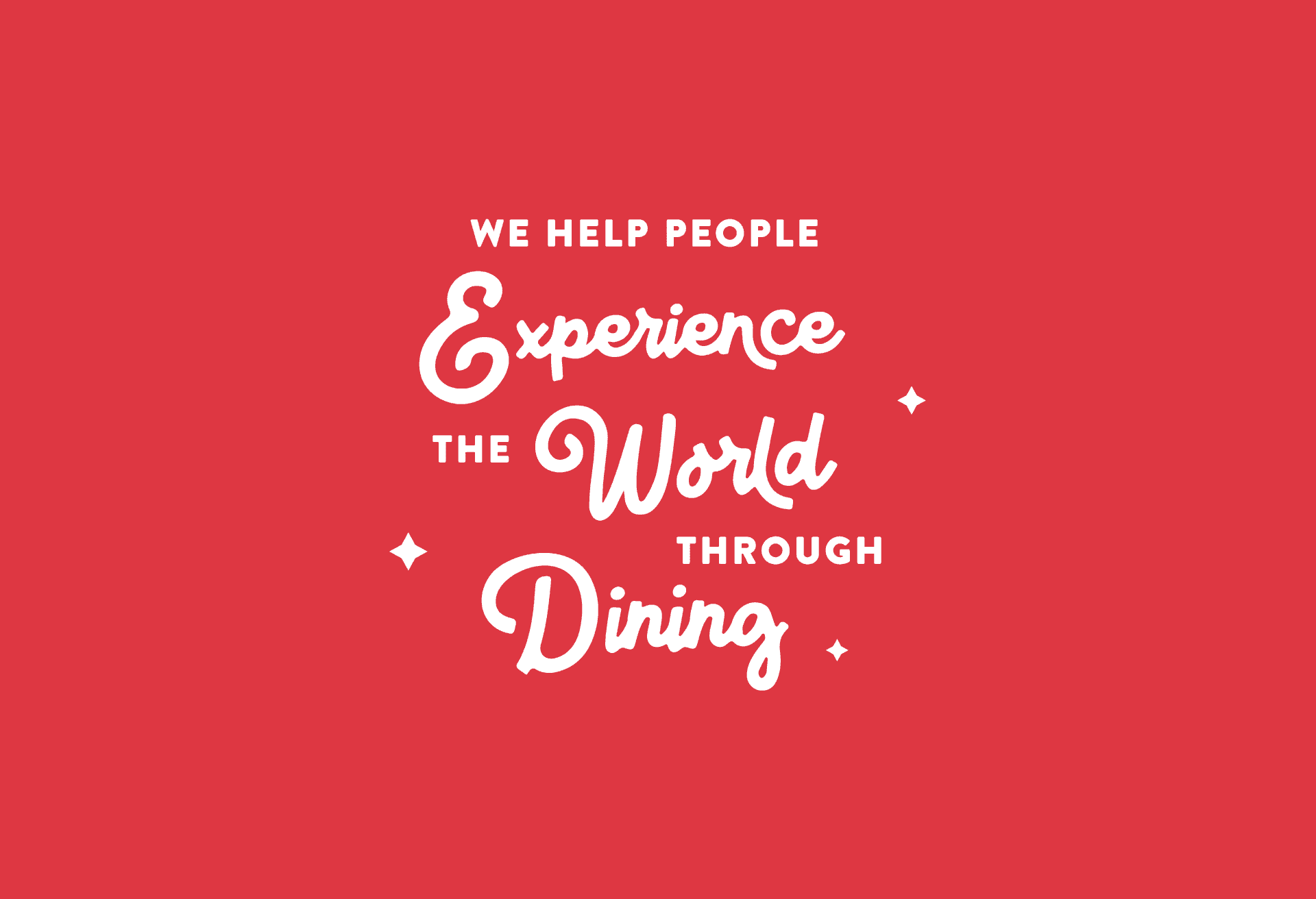 Experience the world through dining graphic
