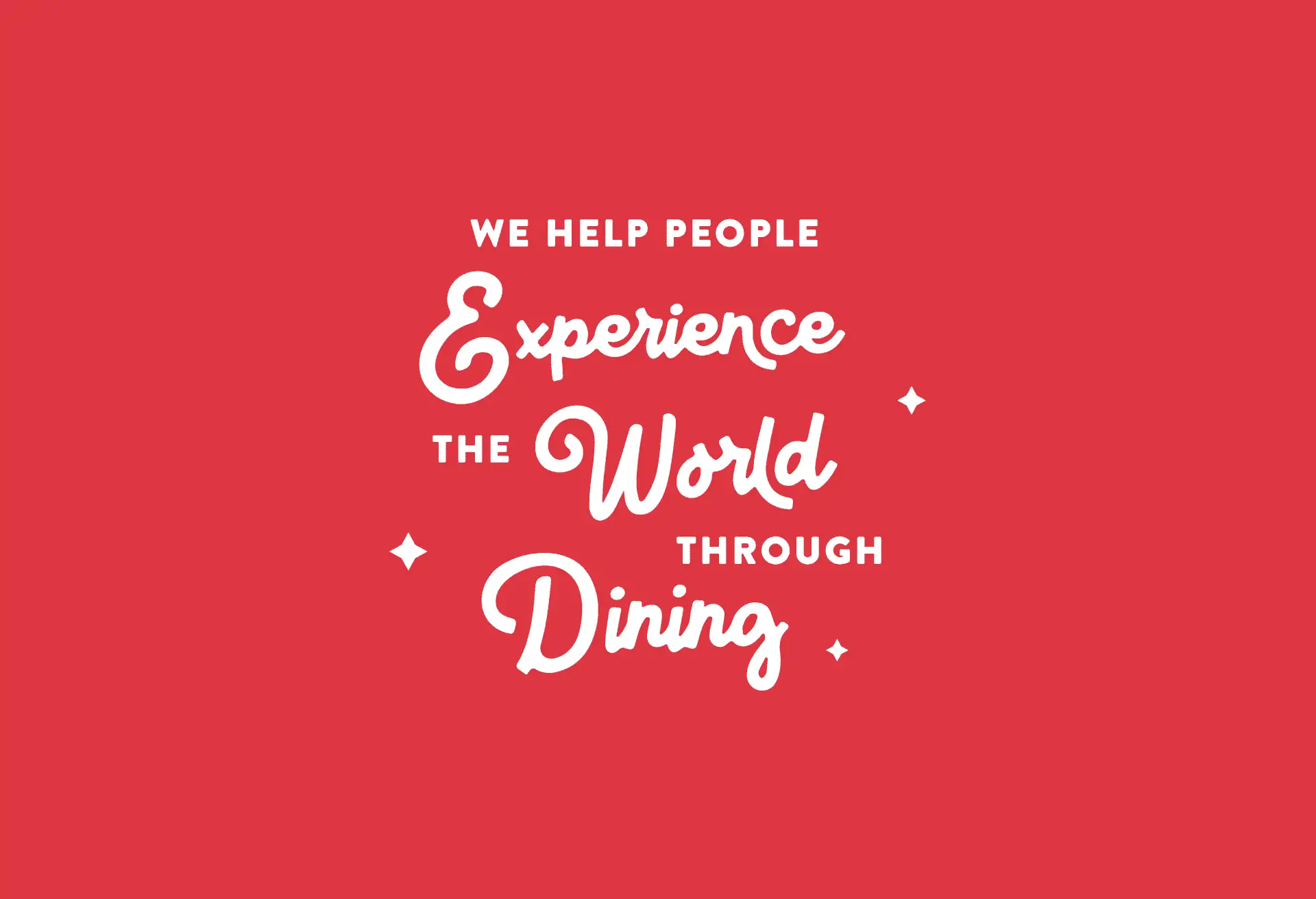 Experience the world through dining graphic